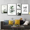 Плакат с зеленым листом, холст, картина, настенные художественные картины с растениями для гостиной, натуральные современные домашние декоративные принты на стене