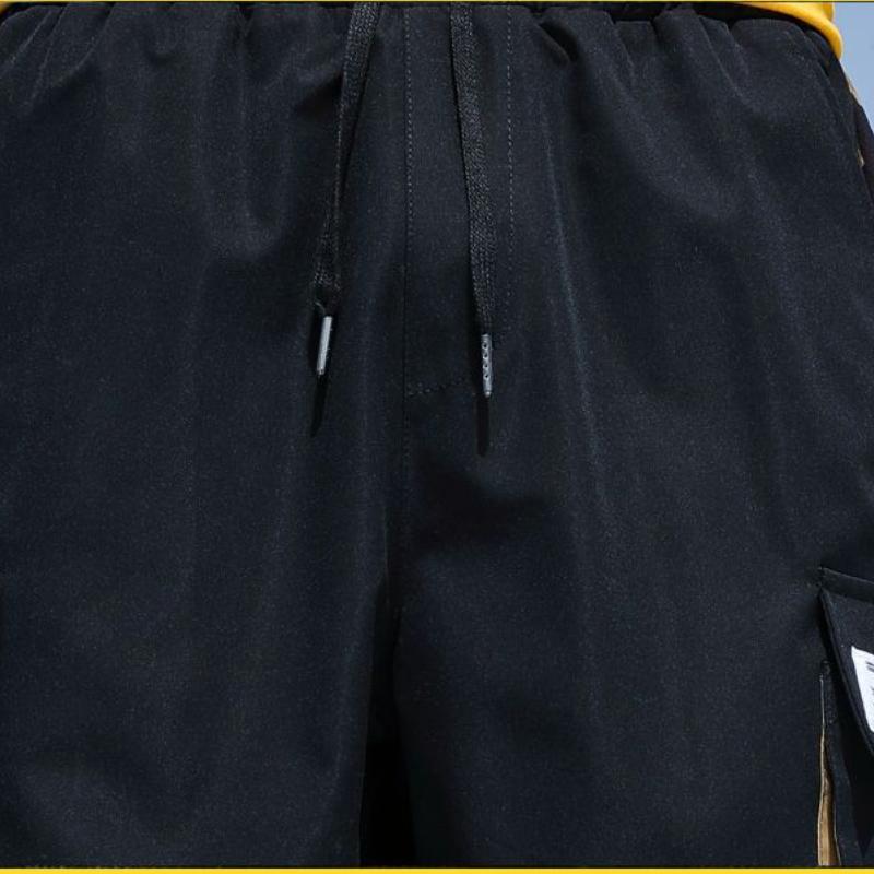 Шорты, мужские летние универсальные брюки с пятью точками на шнурке, свободные прямые комбинезоны, молодежные шорты