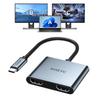 Адаптер USB C на двойной HDMI Type C на HDMI разветвитель Расширенный дисплей Совместим с Dell Samsung Galaxy 4K@60hz, XPS13/15, S9/S9+