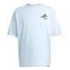 Adidas Positivity Sun Graphic T-Shirt Comfortable Fashion Versatile Casual Short Sleeve Unisex Tops Light-Blue JZ3258