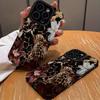 Чехол для телефона с цветочным узором гепарда подходит для iPhone 14 13 12 11 7 8 Pro/ Max/ Plus XR XS Ударопрочная задняя крышка
