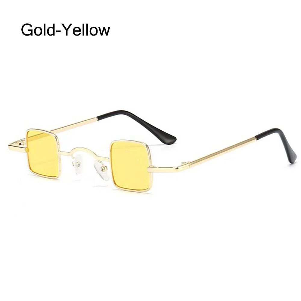 UV400 Punk Sun Glasses Metal Frame Hip Hop Shades Fashion Small Square Sunglasses for Women & Men