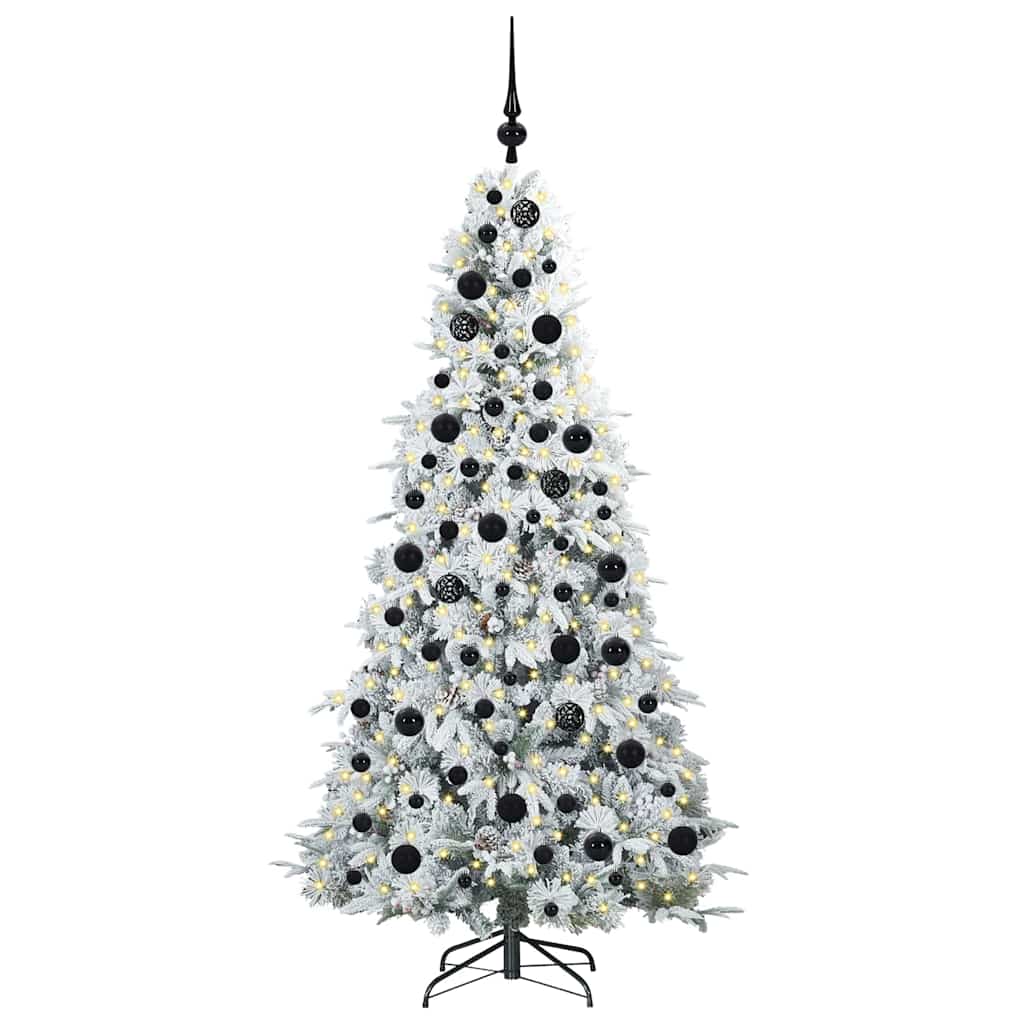 Artificial Foldable Christmas Tree White 180 cm PE and PVC