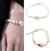 Ocean Theme Ceramic Starfish Conch Braided Bracelet Lightweight Handchain Jewelry For Women Beach Party Daily Wear