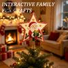 Creative Holiday Gift Ideas DIY Christmas Tree Topper Star Kit with Faux Pearl & Rhinestone Materials, Santa Snowman Reindeer Interactive Family