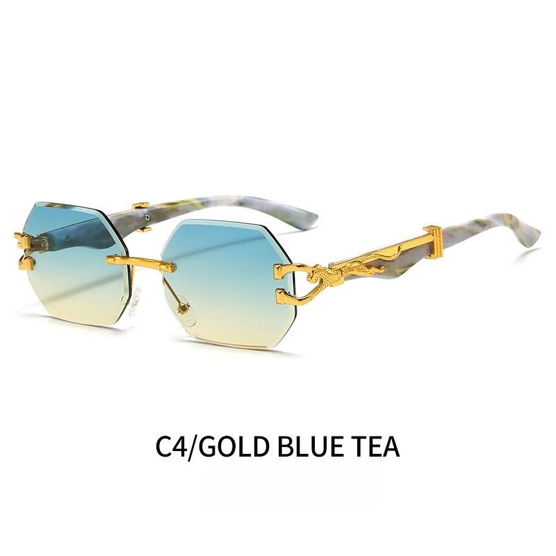 Latest Versatile Business Frameless Square Shape Sunglasses Travel UV400 Protection Sunglasses Eyeglasses Street Style Eye Protection