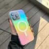 Матовый цветной магнитный чехол для телефона, прозрачный, для iPhone 13/14/15 Pro, защитный