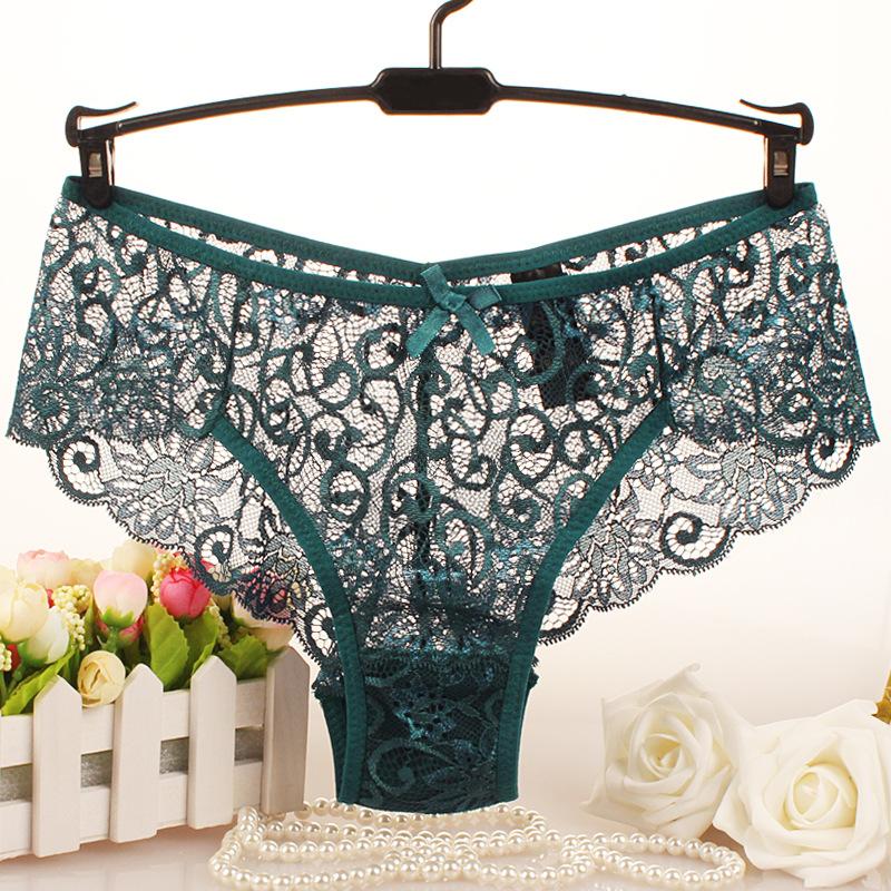 Mid-Waist Panties Women's Briefs Women's Seamless Lace High-End Sexy