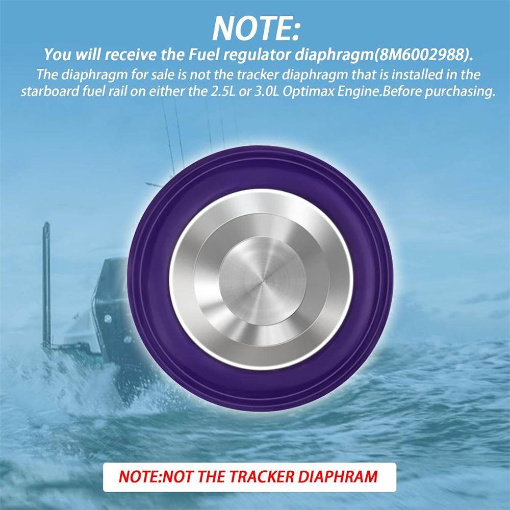 Fuel Rail AIR/ FUEL REGULATOR DIAPHRAM Fit for Mercury Optimax Replace 8M6002988