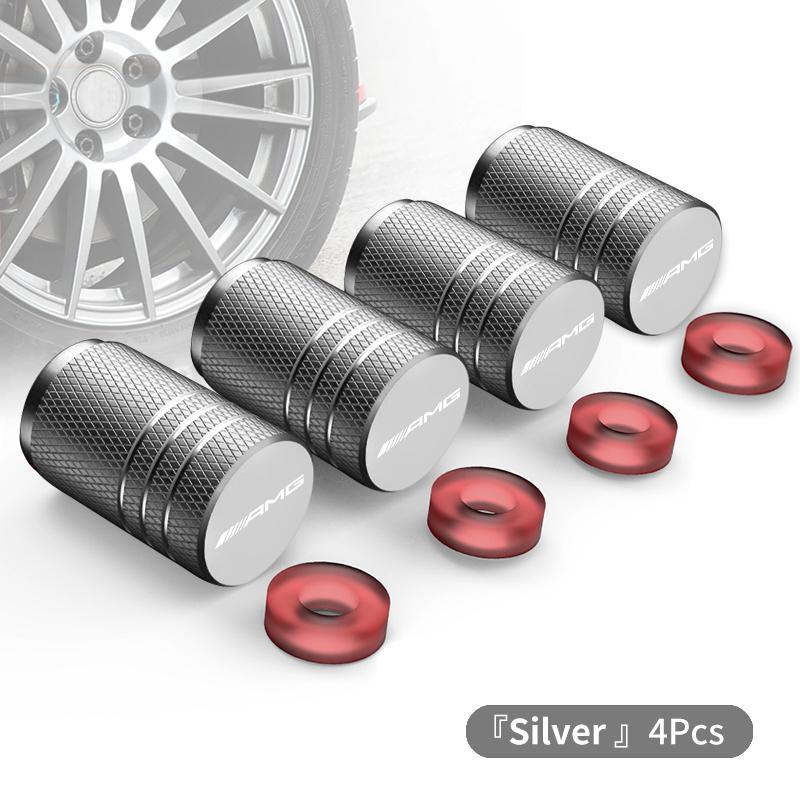 4pcs Car Wheel Tire Valve Rim Stem Cover Airdust Waterproof Cap For Mercedes Benz AMG A B C E S G Class A180 CLK CLA GLE GLC ai1