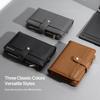 OWLGuardian Паспортный кошелек Большой складной Тонкий с RFID и AirTag Отделение для паспорта На молнии для монет и Съемный регулируемый ремешок на шею Идеально для международных деловых поездок