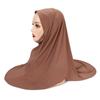 Malay Double Chin Undercap Muslim Women Solid Color Inner Scarf Islamic Instant Hijab Ladies Cap Crystal Hemp Bonnet Hat 80*55cm