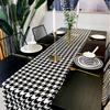 Nordic Vintage Houndstooth Table Tracker Dining Covers House Decoration Heat Isolation Dirt Protective Fabric Chic