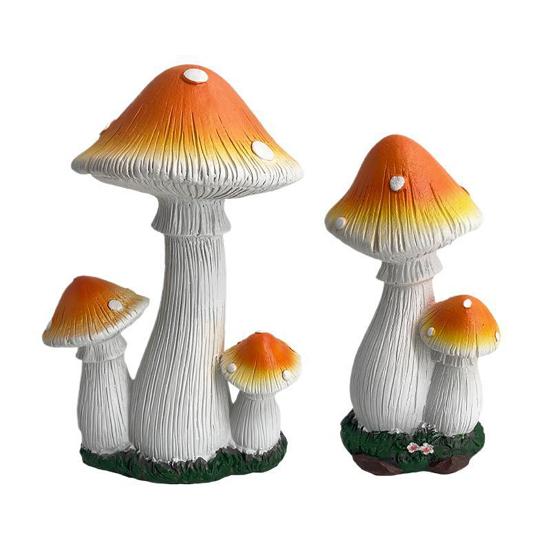 Имитация гриба, садовая статуэтка, смоляной гриб, украшение, сказочные садовые аксессуары, гриб для внутреннего и наружного декора