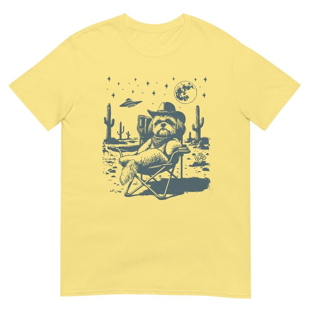 Vintage Shih Tzu Cowboys Ufo Western Tshirt