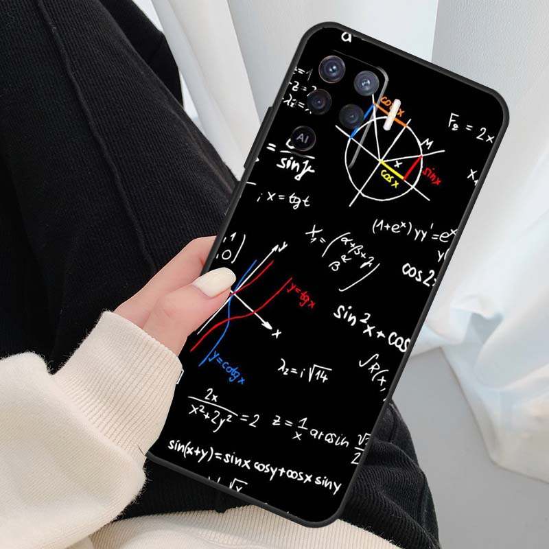 E=mc2 Mathematical Physical formula Case For Oppo A18 A38 A58 A78 A98 A80 A60 A40 A96 A76 A16 A94 A74 A54 A15 A17 A57 A77 A5 Pro