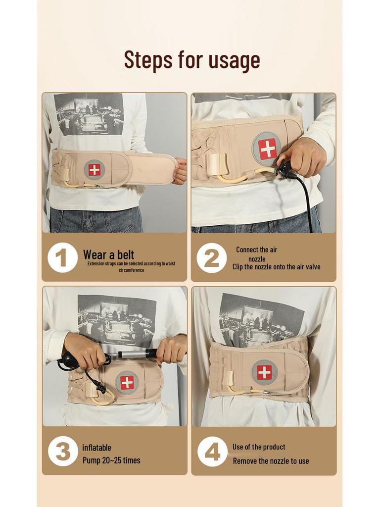 Unisex Inflatable Waist Support Traction Belt
