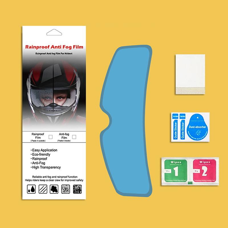 Мотоциклетный шлем Прозрачная противотуманная пленка, защищающая от дождя, линзы шлема, прочное нанопокрытие, наклейка, аксессуары для мотоциклетного шлема для вождения