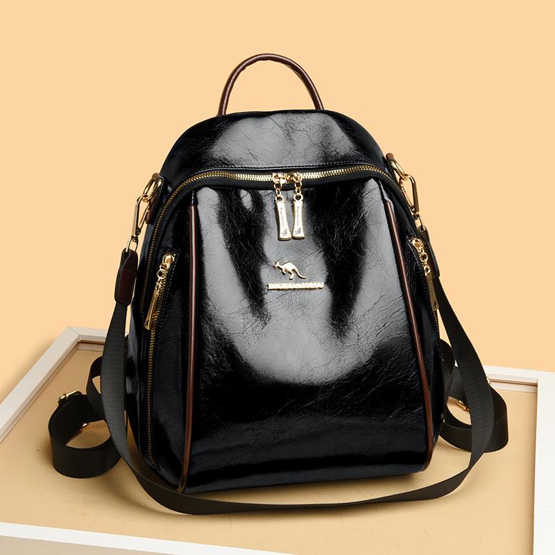 Мягкий кожаный рюкзак женский многофункциональный большой вместимости дорожный рюкзак школьный рюкзак для школьников