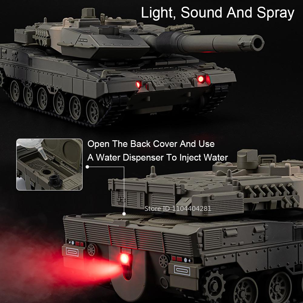 1:Модель основного боевого танка Leopard 2 1/36 Дрон Witness-136 Сплав Литой Автомобиль Игрушки Звук Свет Откатные Машинки Подарок на День рождения для мальчика
