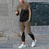 Fashion Splicing Color 3D Printing Men's Sportswear Set Casual Long-sleeved Pants 2-piece Set Oversized Pullover Men's Clothing