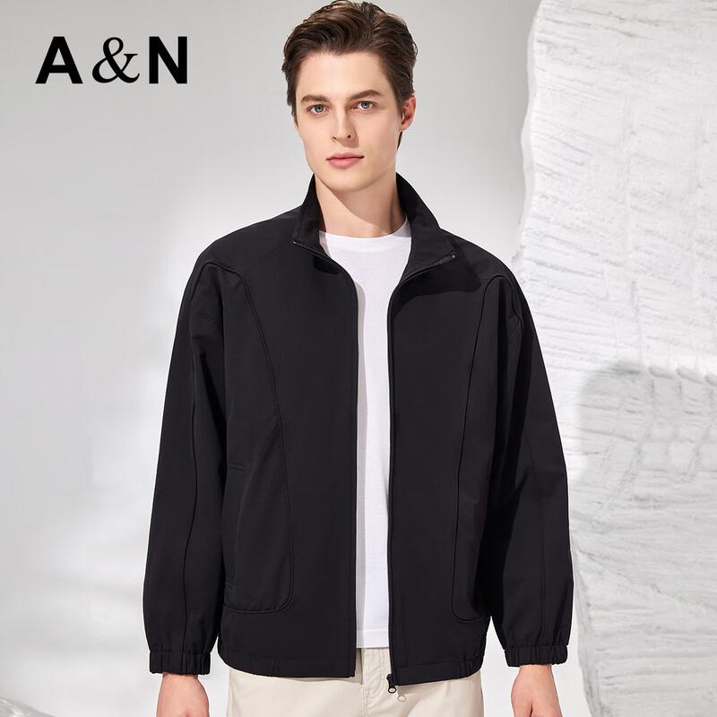 Antonio Men's Lightweight Business Casual Windproof Stand Collar Jacket