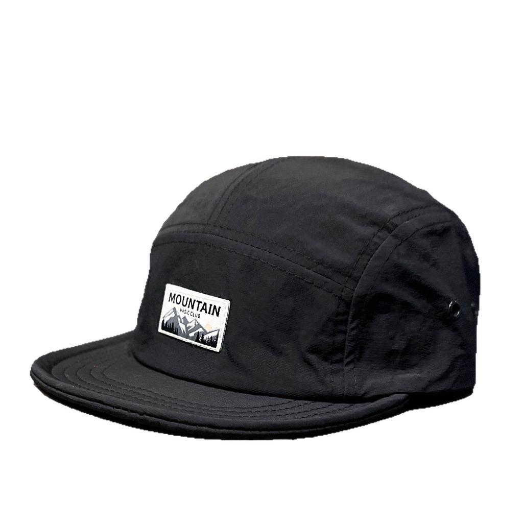 Mountain-style square-brimmed short-brimmed hat, unisex, quick-drying, breathable, soft-brimmed baseball cap with five panels