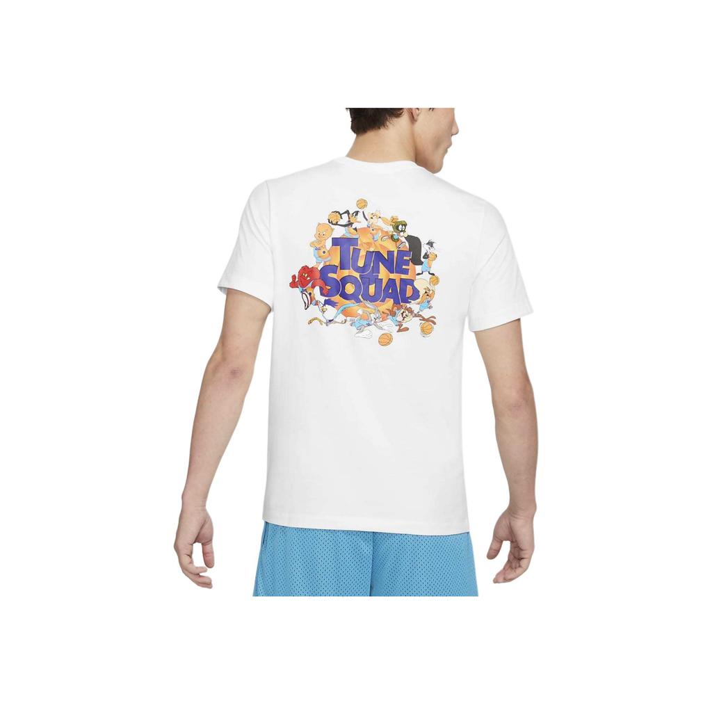 Nike Space Jam Graphic Print Crew Neck T-Shirt Men Tops White DH3826-100