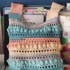 Rainbow Color Crochet Knitting Cotton Rainbow Cotton Yarn Warm Milk Cotton  Scarf