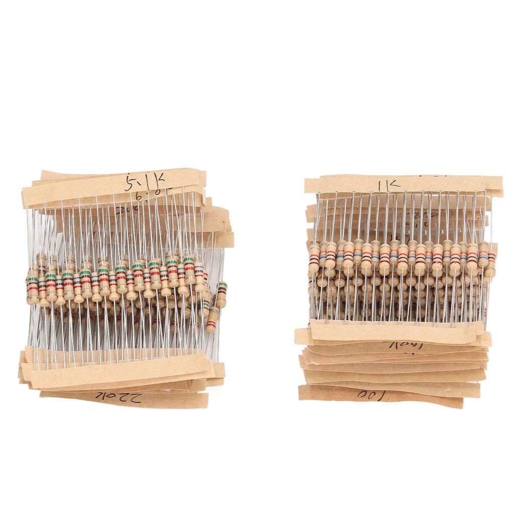 300 шт. углеродные пленочные резисторы ассортимент 1/2 Вт 5% допуск 10R до 1M электронный резистор для промышленности