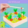 Красочная деревянная магнитная игрушка для рыбалки для детей с милыми темами фермы и динозавров