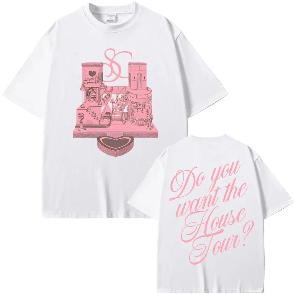 2026 New Sabrina Carpenter House Tour TShirt Same Style as Official Website HighQuality Crew Neck Top Women And Unisex Tshirts