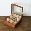 Wooden Watch Case, Storage Case with Display Window and Transparent Cover, Stylish Collection for Men and Women, Interior Decor