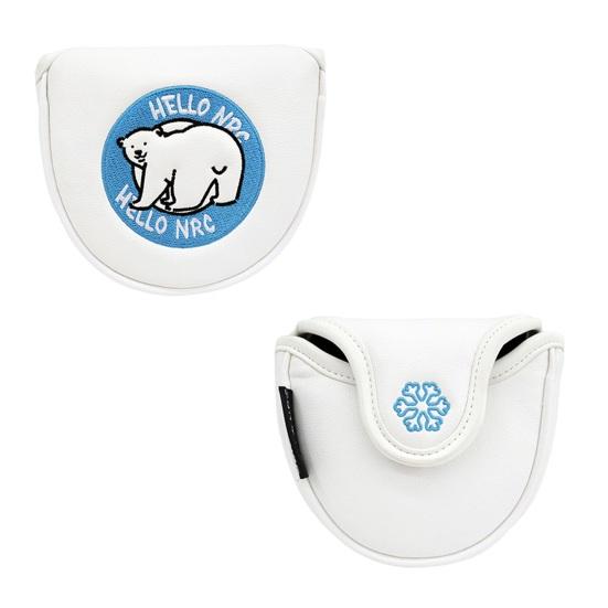 Golf Putter Cover Magnetic Mallet Putter Cover Golf Club Putter Sleeve Cute Polar Bear Design Blade Putter Headcover for Golfer