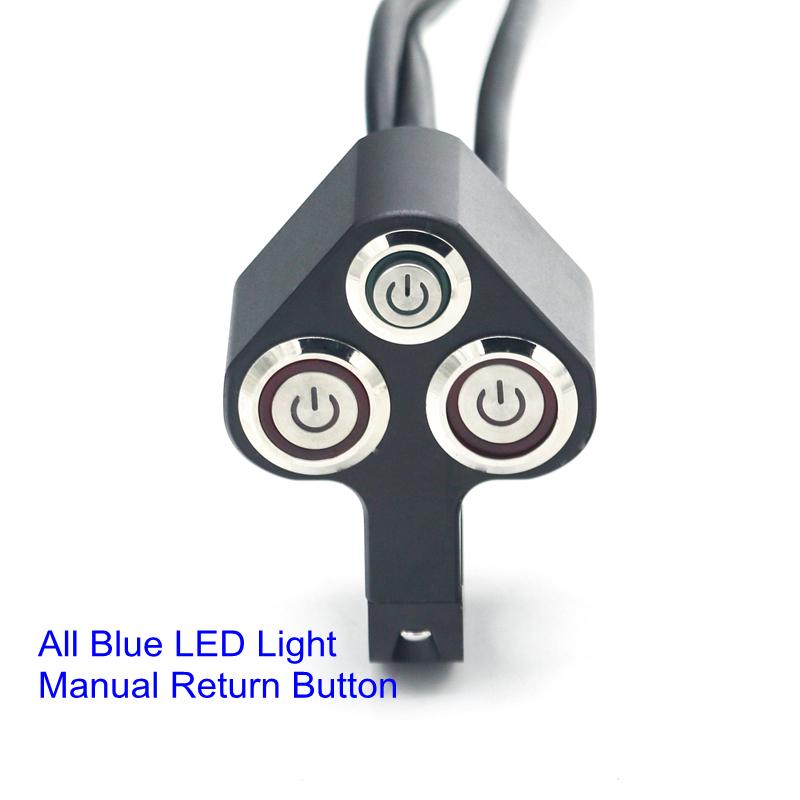 LMoDri переключатель для мотоцикла 7/8 "переключатели для крепления на руль 12 В вкл. выкл. свет противотуманный переключатель тормоза 3 кнопки в 1 алюминиевый сплав с