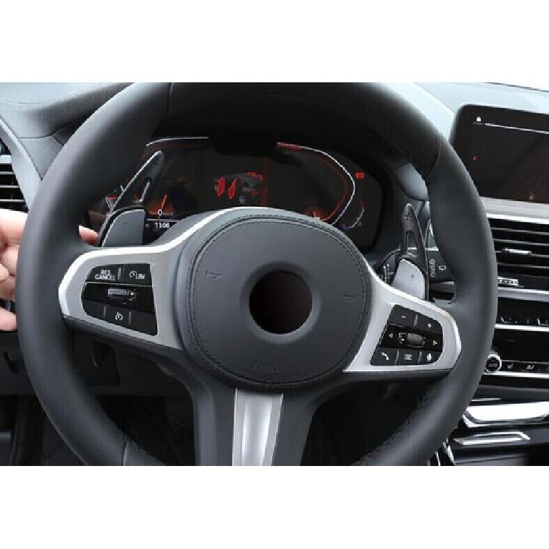 Switch Trim Steering Wheel Shift Paddles Black For BMW 7 Series 2016-22 Aluminum