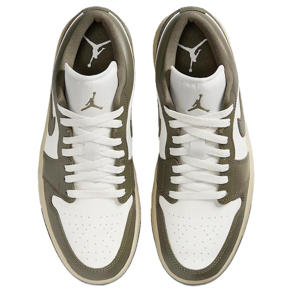 Air Jordan 1 Low Medium Olive Women Sneakers Green Sail Coconut-Milk DC0774-122