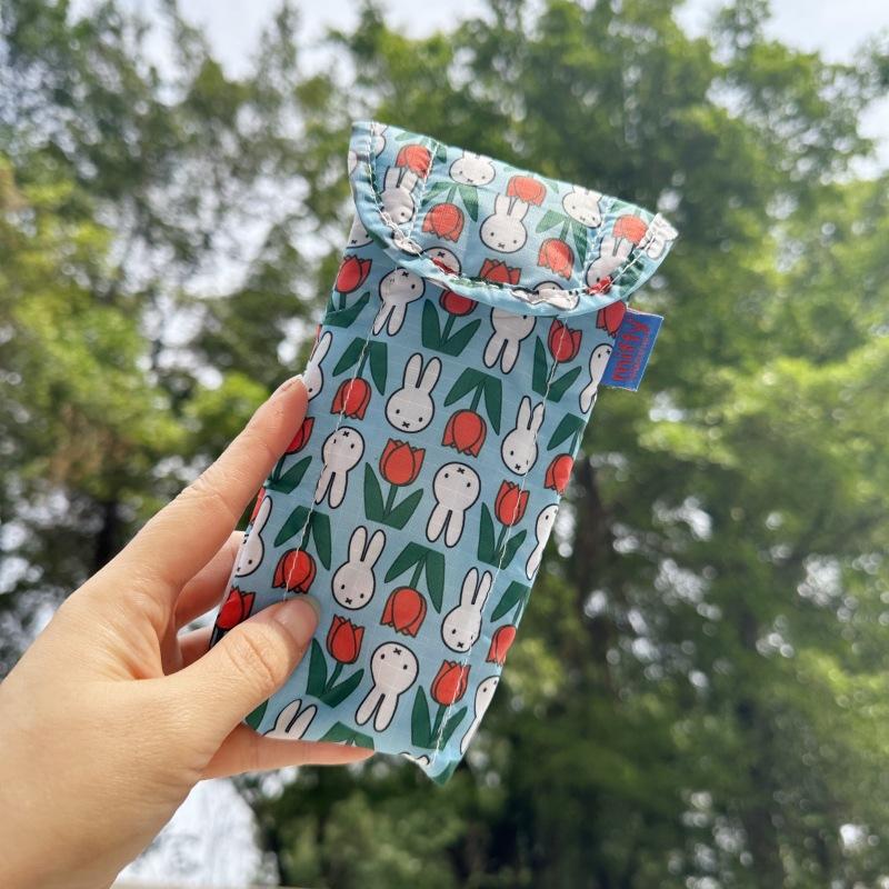 Cute Miffy Rabbit Glasses Storage Bag Cotton Sunglasses Pouch Outdoor Cute Kitty Rabbit Sunglasses Protective Cover Gifts