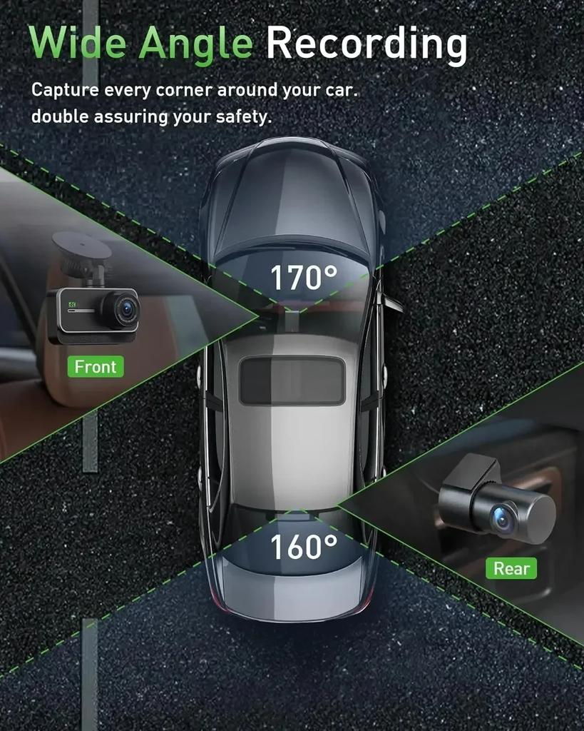 4K Black Box Car Camera with WIFI UHD 2160P Dash Cam CAR DVR Vechile Vidoe Recorder Dash Camera