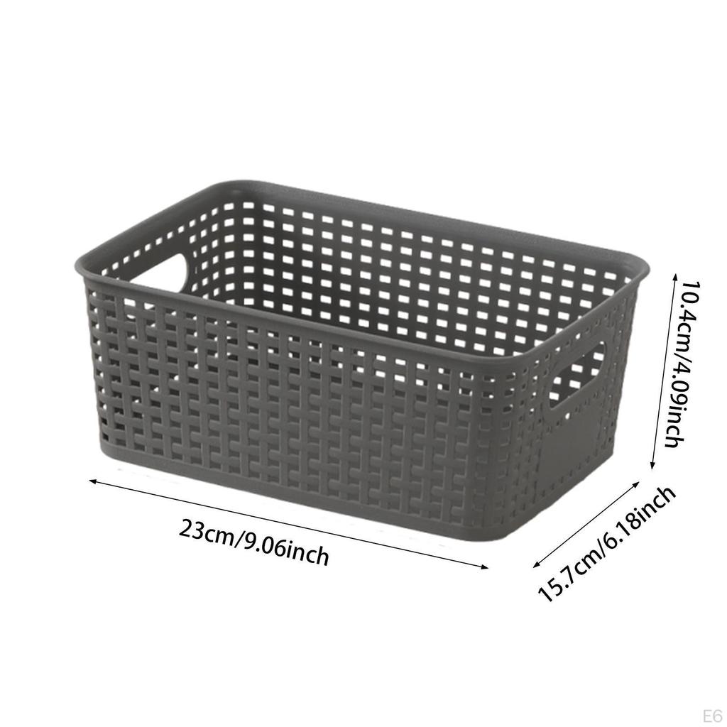 Storage Basket Weave Box Home Decor Multipurpose for Organizing Container Bedroom Desk