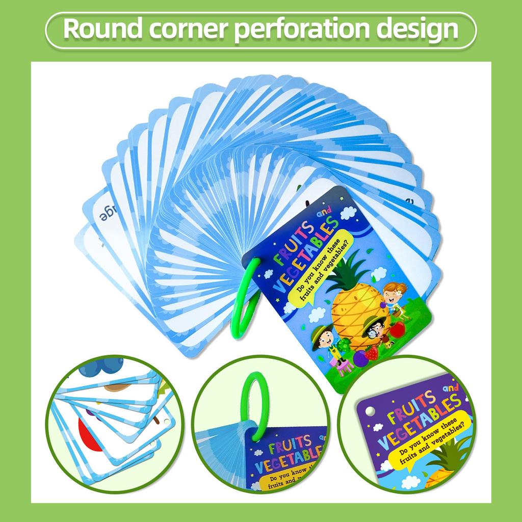 46 Познавательных карточек с фруктами и овощами, Интерактивные карточки для детей, Развивающие карточки для раннего обучения