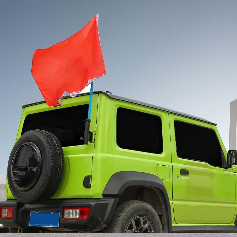 Metal Trunk Tailgate Antenna Mount Tailgate Flagpole Bracket Stand For Suzuki Jimny 2019 Up Exterior Accessories