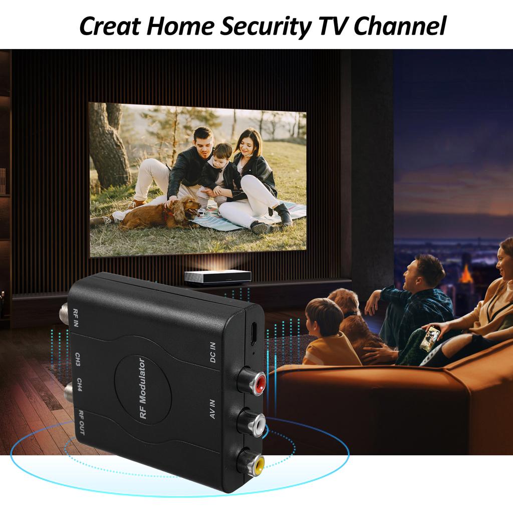 Радиочастотный модулятор AV-RF-конвертер NTSC CH3CH4-каналы Адаптер видеовхода для телевизоров с аналоговым сигналом