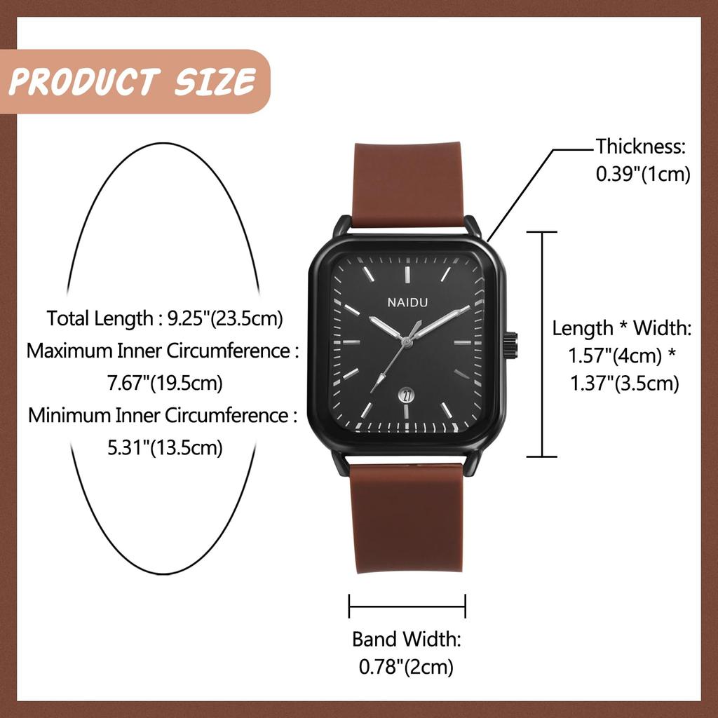 Квадратные силиконовые часы с аналоговым кварцевым механизмом, с резиновым ремешком, повседневные, стильные и модные аксессуары, идеально подходящие для или в качестве подарка парню, календарь,