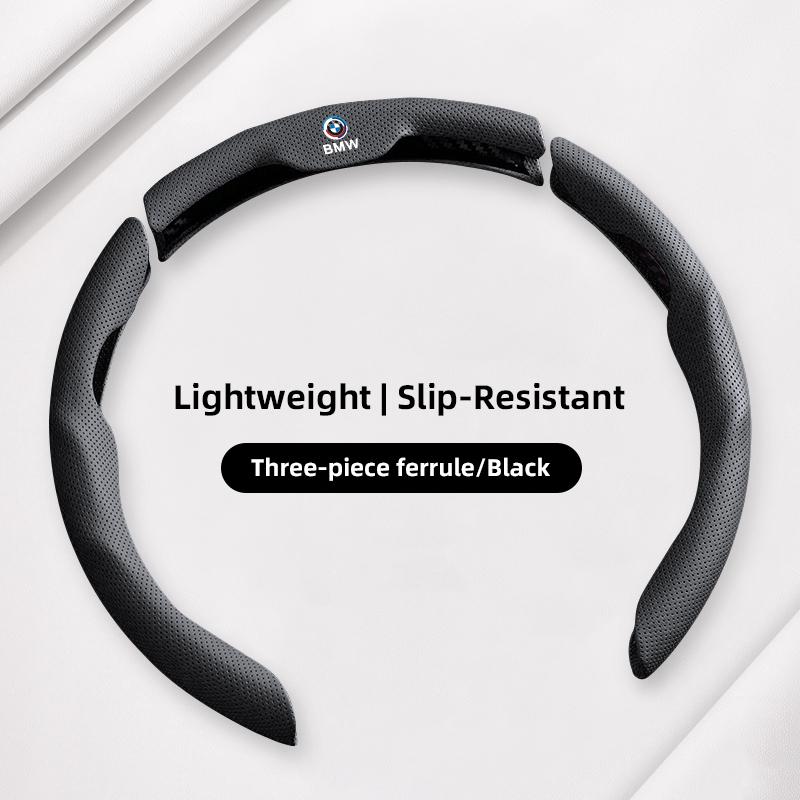 BBKE3 Perforated Leather Breathable Car Steering Wheel Cover For BMW E90 G80 M3 G30 M5 F82 F83 F20 F21 G42 F95 F96 G06 G07 M2 M4 M8 G1