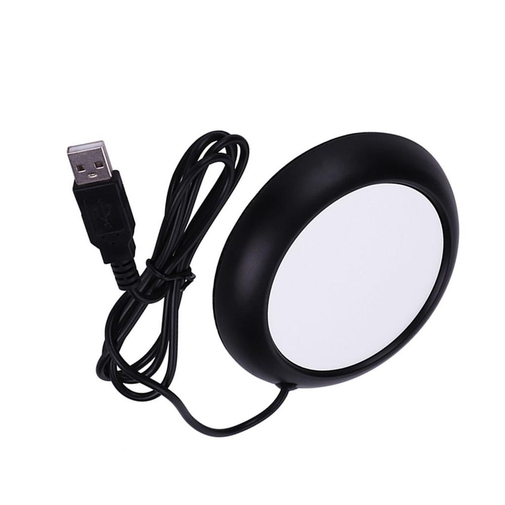 Подставка для подогрева чашек с USB-подсветкой и текстурой под дерево, подогреватель кружек для напитков, офисный подогреватель для чая и кофе, черный