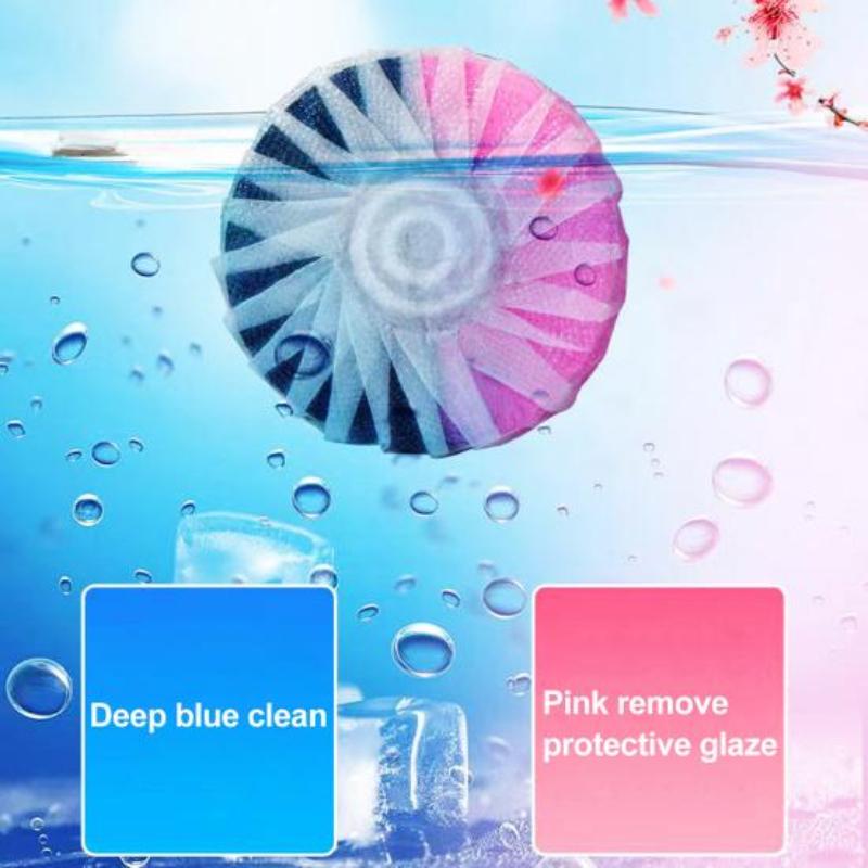 Two Tone Bubble Toilet Cleaner,Rose Fragrance Toilet Cleaning Agent Long-Lasting Deodorizers and Retaining Fragrance