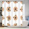 Милая шторка для душа с принтом медведя, водонепроницаемая, декор для ванной комнаты, украшение для дома для детских ванных комнат, белая, 180x240см (Упаковано с Fre