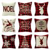 Festive Christmas Cushion Cover Featuring Adorable Reindeer And Snowflakes Design