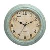 Vintage Round Imitation Wood Color Wall Clock Antique Gold Clock Study Room Kitchen Living Room Quiet Wall Clock Decor Supplies